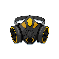 Gas mask-Double respirator